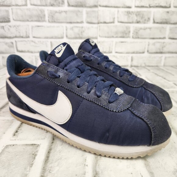 Nike Cortez Basic Nylon Men's Size 9 Obsidian Blue Athletic Sneakers 819720-411 - Picture 1 of 10